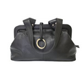 Ladies Cynthia Doctor Style Bag w/ Wide Mouth - Black